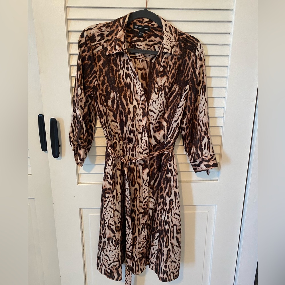 Beautiful INC leopard wrap dress. Size 8